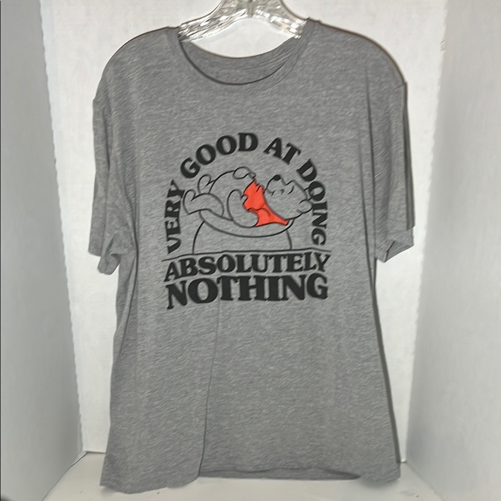 Disney Gray Short Sleeve Tee with Humorous Graphic